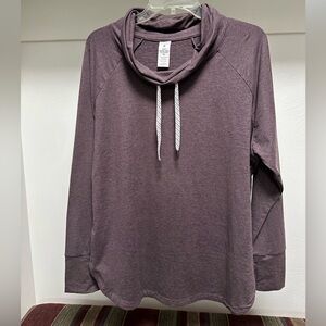Women's Purple Cowl Neck Sweatshirt